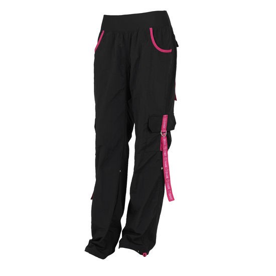 Zumba Party In Pink Samba Cargo Pants   Black/Raspberr​y