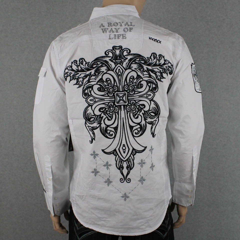 Rebel Spirit Emroidered Shirt LSW110695 White