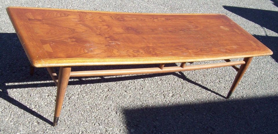   Lane Altavista Mid Century Modern Dovetail Wood End Coffee Tables BIN