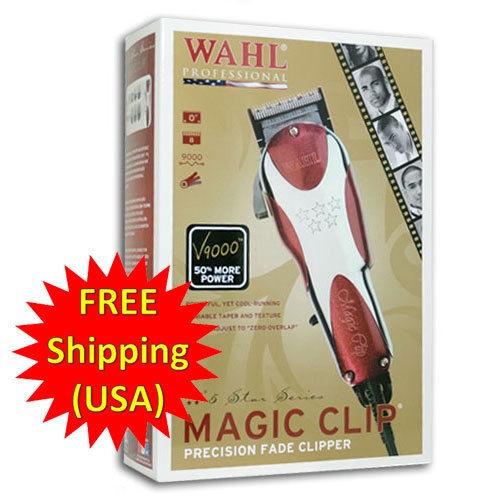 Wahl 5 Star Series Magic Clip Hair Clipper V9000 Motor 8451 w/ Guides 