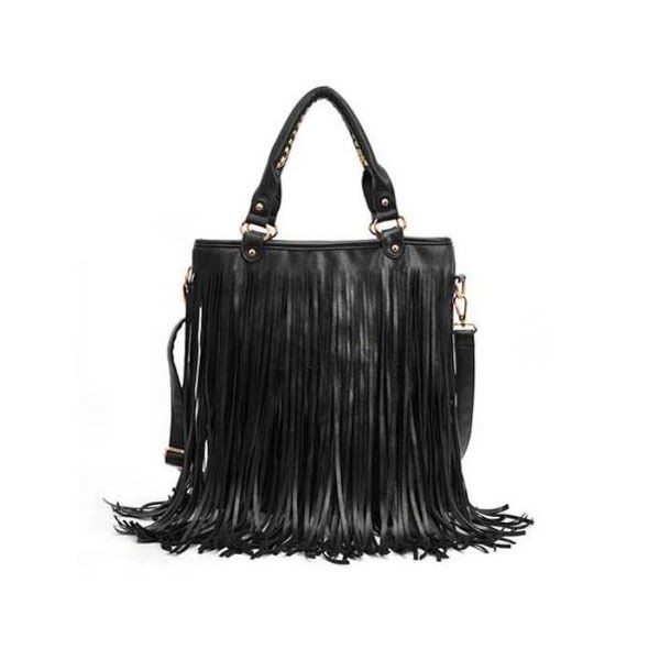   punk Tassel Fringe Shoulder Cross Body Messenger Bag Tote Handbag