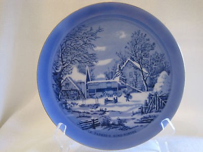 Currier and Ives Collector Plate   The Homestead in Winter