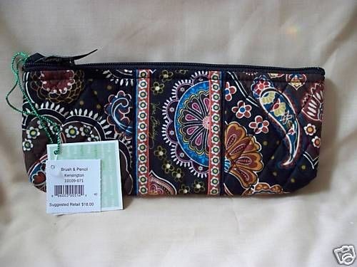 VERA BRADLEY KENSINGTON BRUSH & PENCIL BAG NWT RETIRED 