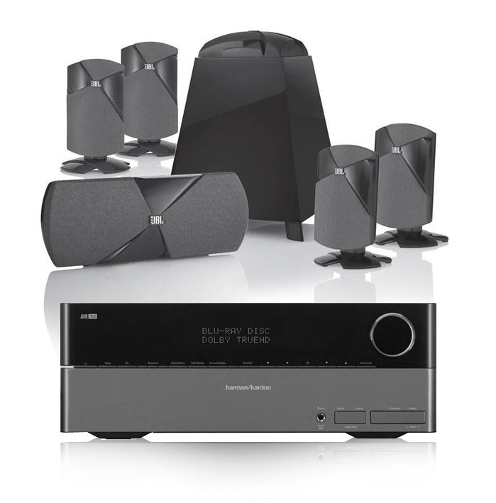 JBL Cinema 5.1 3D Home Theater Bundle with Harman Kardon AVR2600 7.1