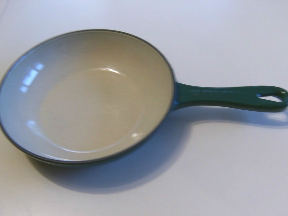 Le Creuset 6.5 Green Frying Fry Pan Skillet Cast Iron Enamel Very 