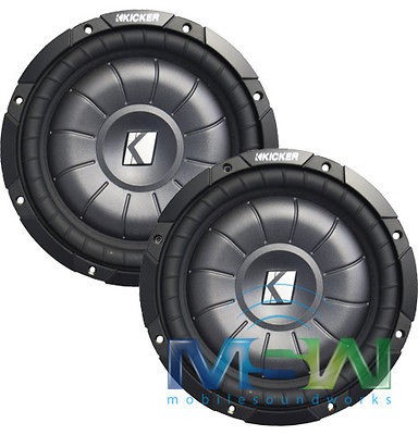 KICKER 10 CVT12 4 12 CompVT SHALLOW MOUNT WOOFERS CVT 4 OHM 