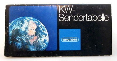 Grundig KW  Senderetabelle Booklet German Language