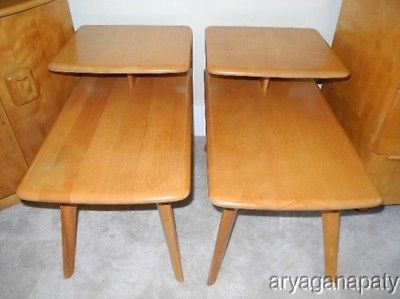   Mid Century Modern Retro Heywood Wakefield Side Tables Nightstands