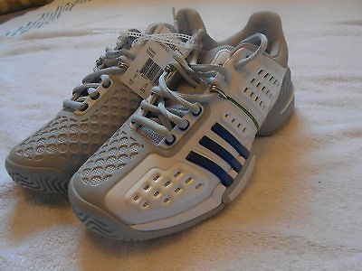 NEW MENS ADIDAS BARRICADE 6.0 TENNIS White Royal Lt Onix Size 6.5