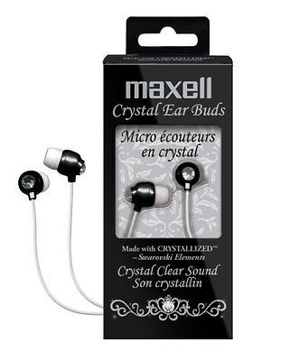 Maxell Crystal Earbuds with Crystallized Swarovski Elements  3.5mm 