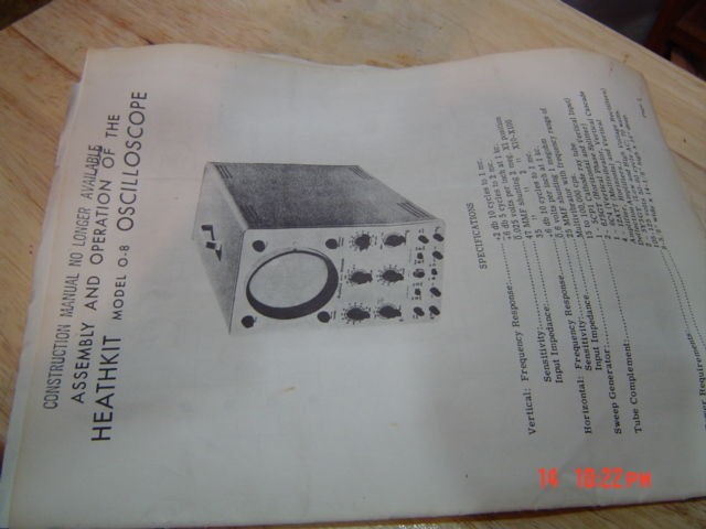 Heathkit Oscilloscope Assembly and Operation Manual model O 8 