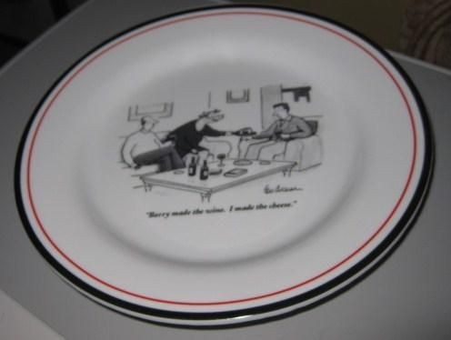 New Yorker Magazine Restoration Hardware Plate  Cow