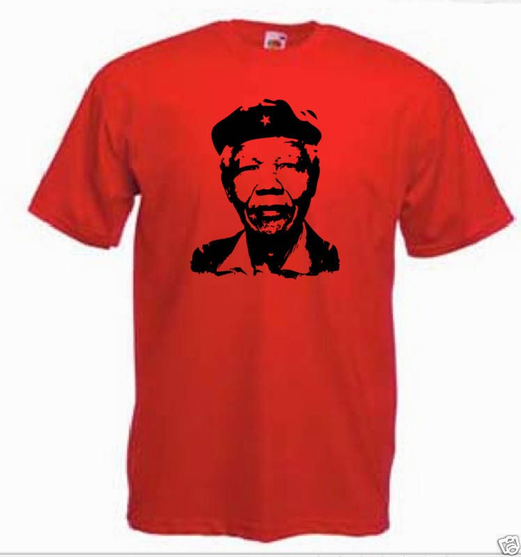 Nelson Mandela in Che Guevara style t shirt *ALL SIZES*
