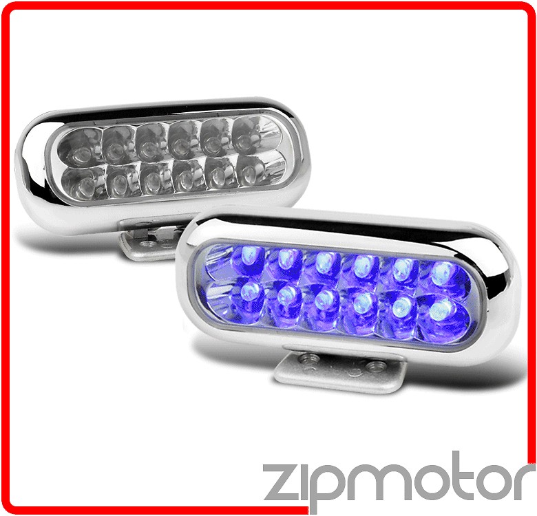 UNIVERSAL FRONT BUMPER BLUE LED FOG LIGHTS TOWN COUNTRY DAKOTA 