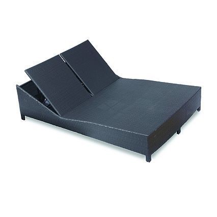 Espresso Wicker Daytona Outdoor Double Chaise Lounge