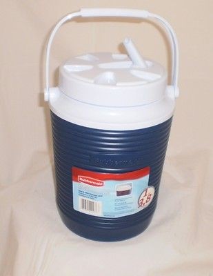 RUBBERMAID 1560 06 1 GALLON COOLER WATER BEVERAGE JUG MODERN BLUE NEW