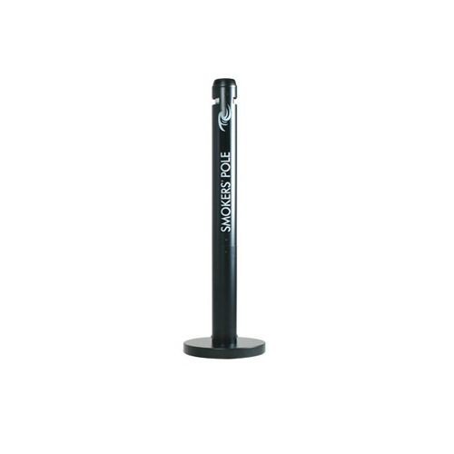 Rubbermaid Commercial Products Round Smoker’s Steel Pole in Black 