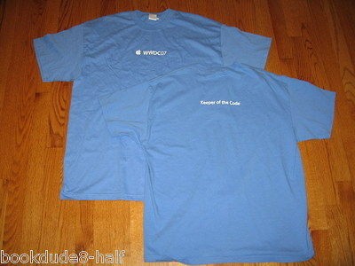 APPLE WWDC 2007 T SHIRT Blue XL/2XL Keeper of the Code SDL iOS 