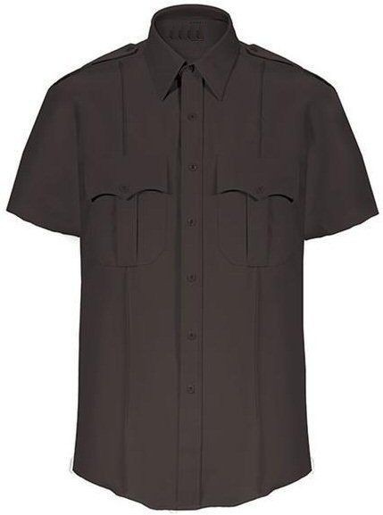 NWT Liberty 771MBK  Security Police Shirt  Polyester  Black  Short 