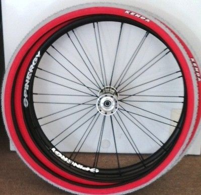   KENDA WHEELCHAIR SPORT TIRES, 24 x 1 3/8. TILITE=INVACARE=QUICKIE=red