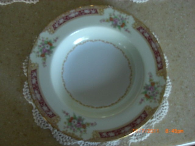 NORITAKE ANTIQUE REDLACE 3024 CHINA OCCUPIED JAPAN CIRCA 1947 BOWL