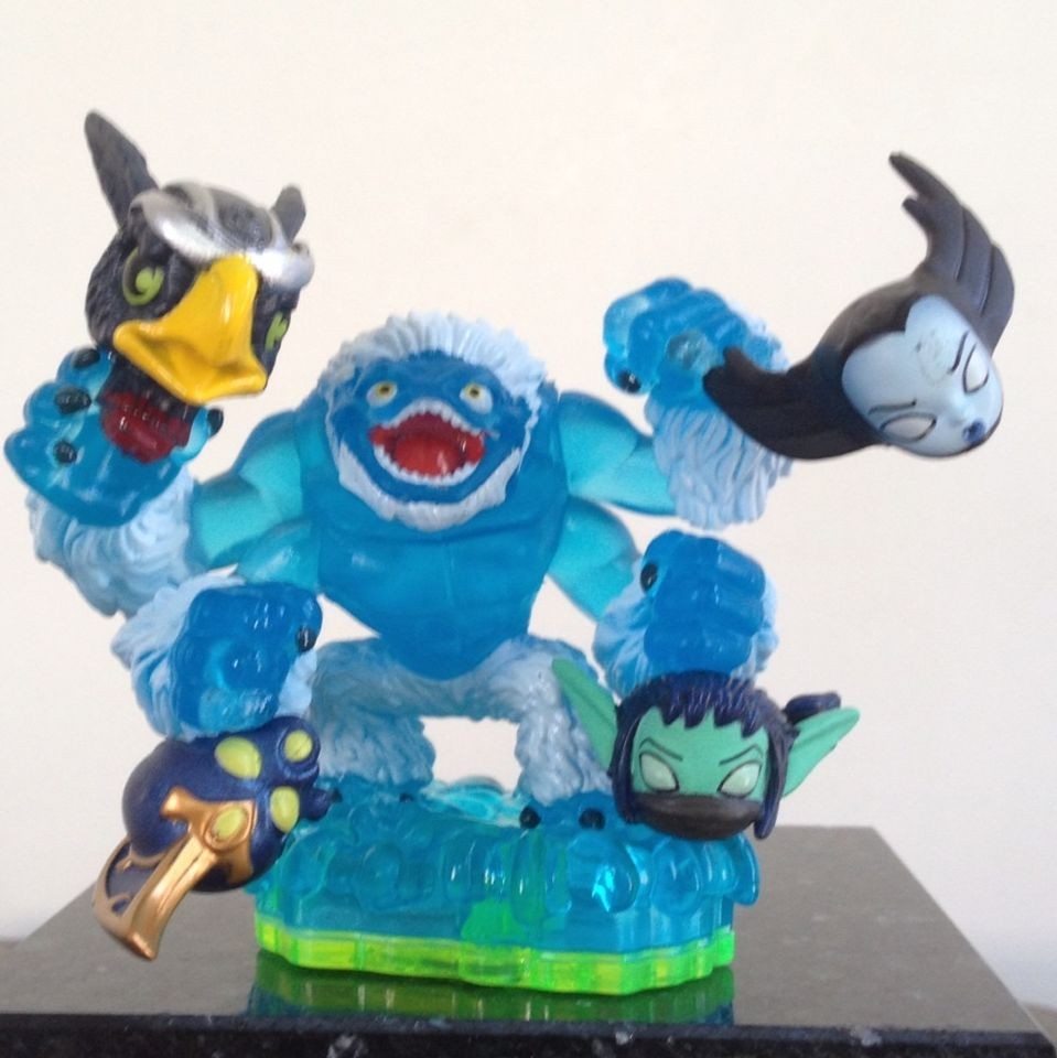 Skylanders Custom Slam Bam W/Heads & Crystal Clear Topcoat