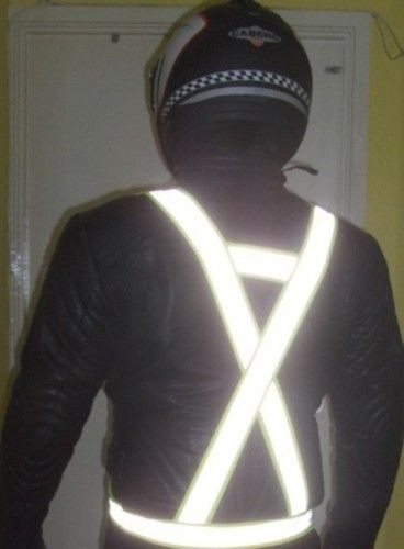 HI VIZ REFLECTIVE BELT HARNESS CYCLING MOTORCYCLE BIKE