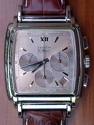 ZENITH SS EL PRIMERO Rectangular Automatic Chronograph, ALL ORIGINAL B 