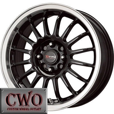 15 Black Drag DR 41 Wheels Rims 4x100 4 Lug Civic Mini Miata Cobalt XB 