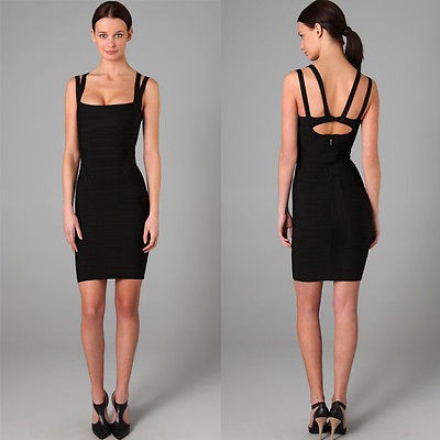 Bandage Bodycon Dress Boutique Evening Cocktail Party Prom Dress Black 