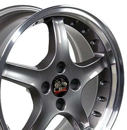 Single 17x8 Anthracite Cobra R Wheel 4 Lug Fits Mustang® 79 93