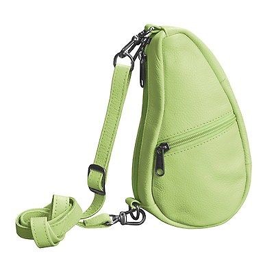 Green Leather Cross Body Ameribag Healthy Back Baglett Purse Tote 