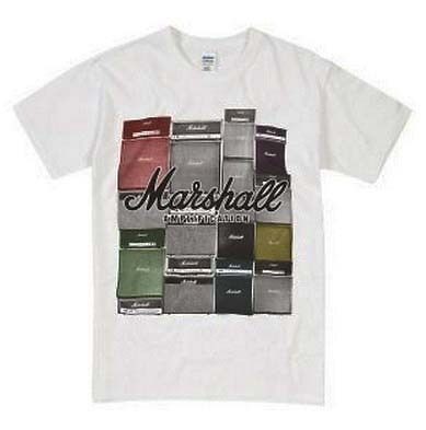   Marshall Amplification t shirt JCM valve Amp guitar musician tee white