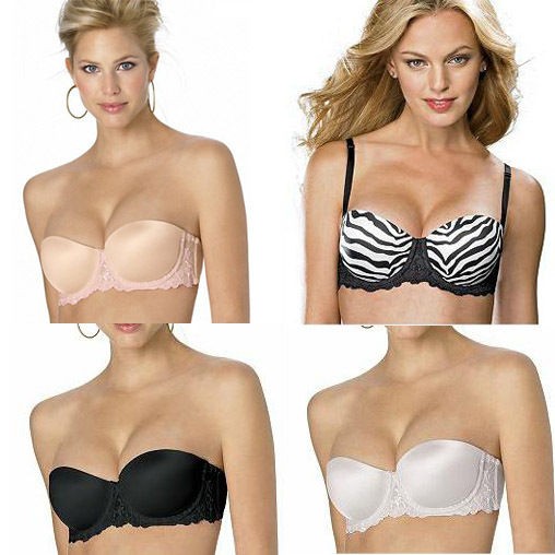 Wonderbra Convertible Strapless Uprising Underwire Push up Bra 