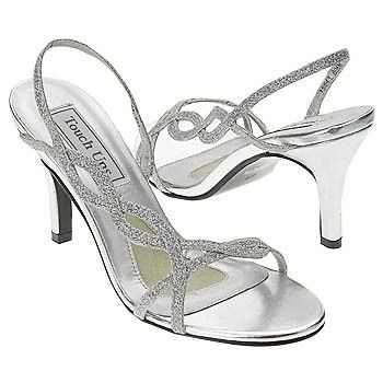   Touch Ups Shoes RANDI in SILVER Bridal Evening Prom High Heel Shoes