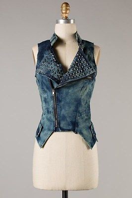 denim jacket in Vests