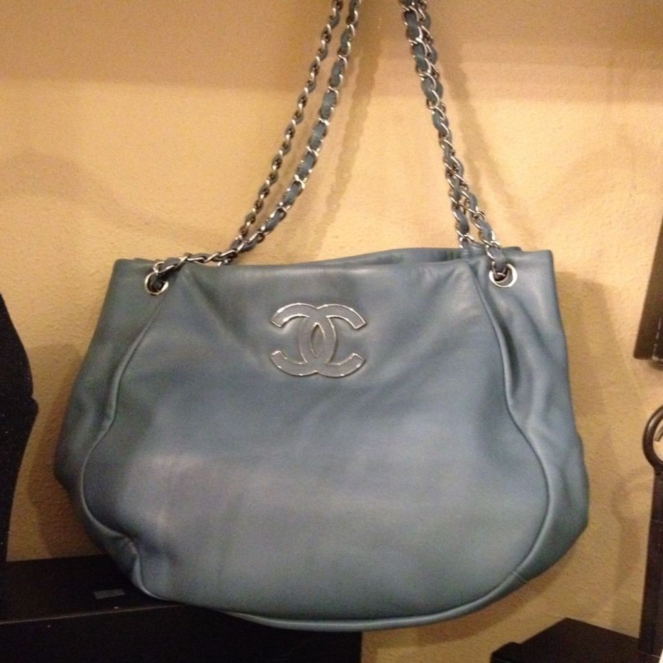 Chanel Powder Blue Hobo/ Cross Body Purse