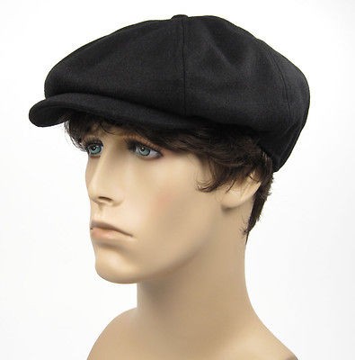 PANEL NEWSBOY Steampunk Driver Hat Black S/M & L/XL