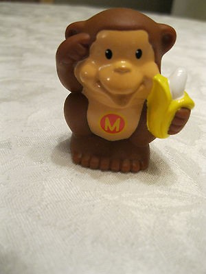   LITTLE PEOPLE HTF ZOO ALPHABET CAKE TOPPER ANIMALS LETTER M MONKEY