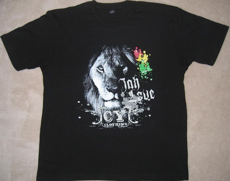 COOYAH LION JAH LOVE RASTA CY JAMAICAN REGGAE CLOTHING KLOTHING MENS 