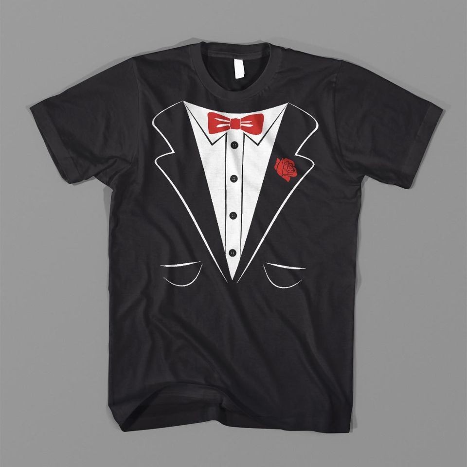   PARTY VEGAS WEDDING PUNK TUX BLACK TIE AFFAIR PROM TEE T SHIRT