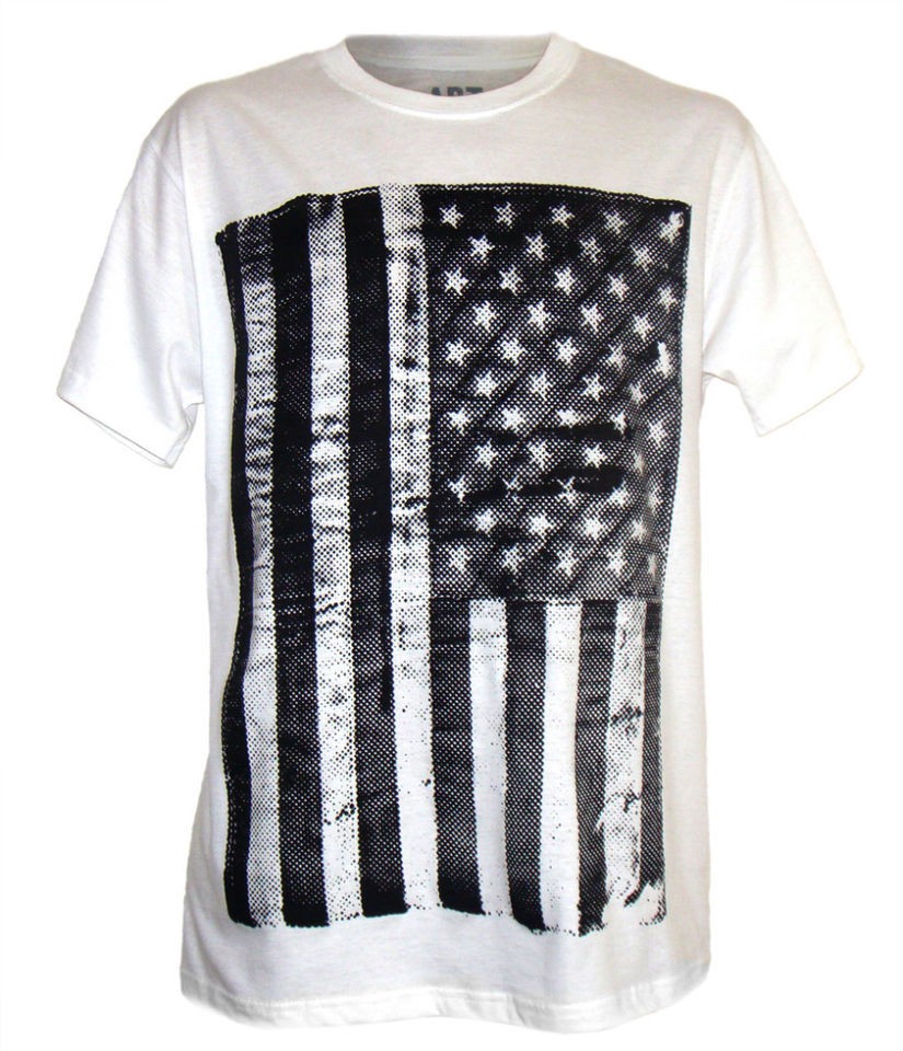   FLAG T Shirt by ART DISCO graphic stars stripes biker TOPSHOP BNWT