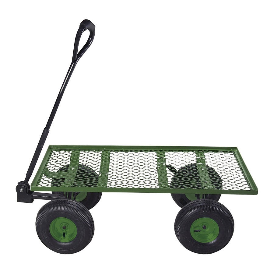 Tahoe 60605098 Green Steel Flatbed Garden Utility Cart