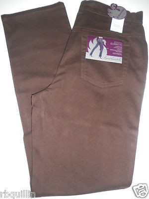   VANDERBILT Amanda Contoured Tapered Leg Wildwood Brown Jeans 14 X 32