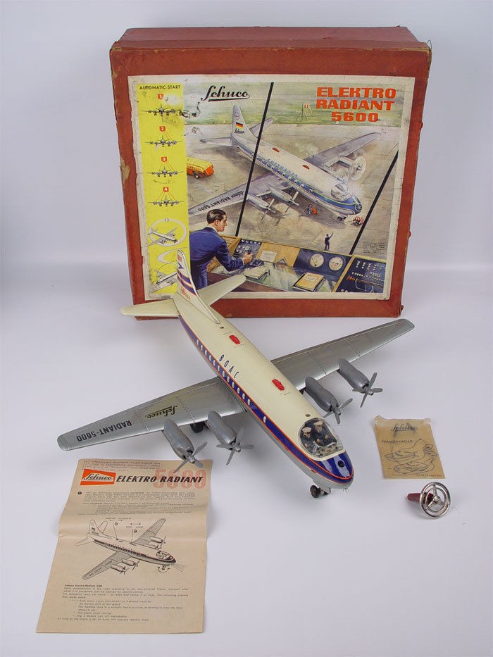 Rare Schuco Electro Radiant 5600 BOAC Airplane Tin Toy