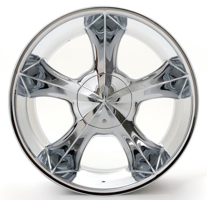 24 PLAYER 817 CHROME Rims+Tires PKG 5X127 5X135 CHEVY CARS AND 