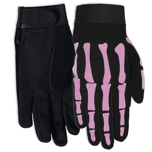 Ladies Barry Weiss Storage Wars style PINK Skeleton Mechanics Gloves 