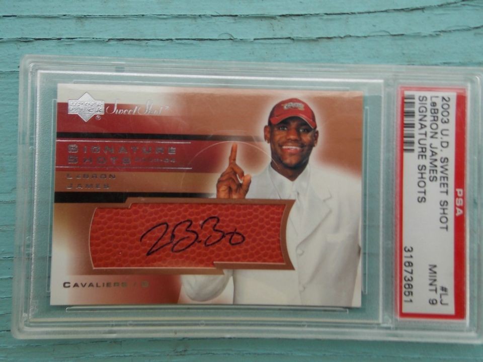 2003 04 Upper Deck UD Sweet Shot Signature LeBron James RC Auto PSA 9