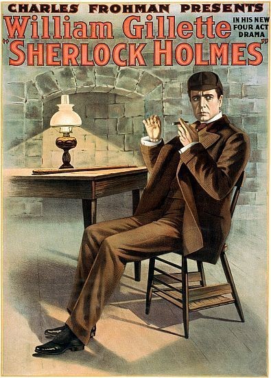 William Gillette As Sherlock Holmes Theatrical Poster