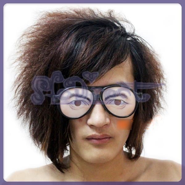 Pair Male GLASSES Novelty costume Joke Gag Funny Fake Prank Eye Ball 